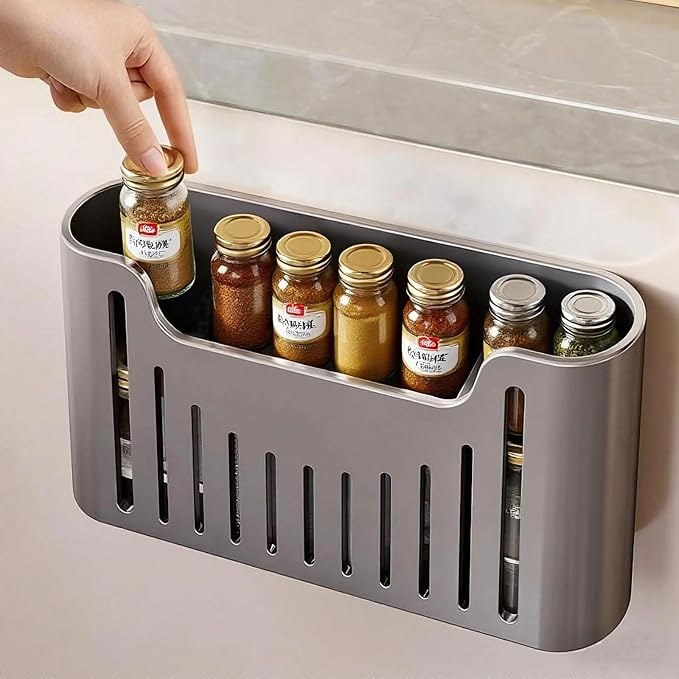 Kitchen Cabinet Door Storage Box, Self-Adhesive Wall-Mounted Storage Box - Image 5
