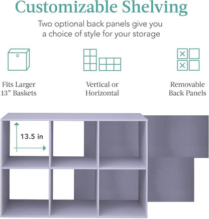 Best Choice Products Kids Bookcase 6-Cube Storage Organizer, 13.5in Shelf - Image 3
