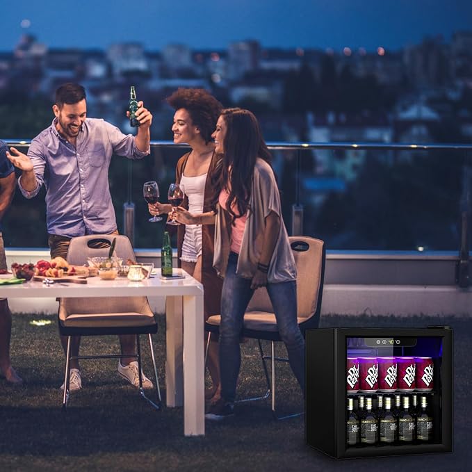 1.3 Cu.ft Beverage Refrigerator Cooler, 60 Cans Mini Fridge - Image 6