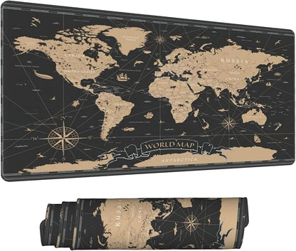 Desk Mat, Vintage World Map Extended Gaming Mouse Pad - Image 2
