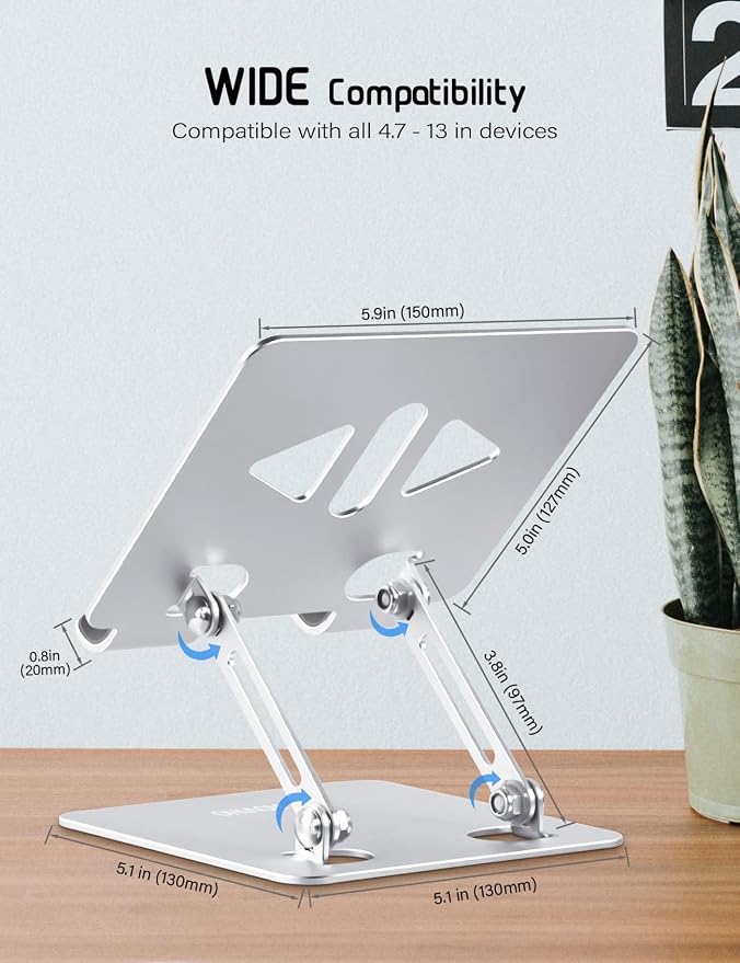 Tablet Stand Holder for Desk, Adjustable Desktop Tablet Holder, Foldable - Image 4