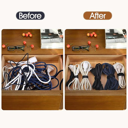 200PCS Reusable Cable Ties Wire Ties Cord Organizer Cable Organizer Adjustable - Image 5