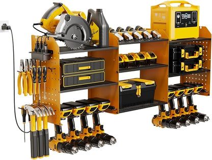 Power Tool Organizer with Charging Station Wall Mount, 3 Layer Expanded Heavy by TrustXankziYourPremierChoiceforHomeDeskOrganization