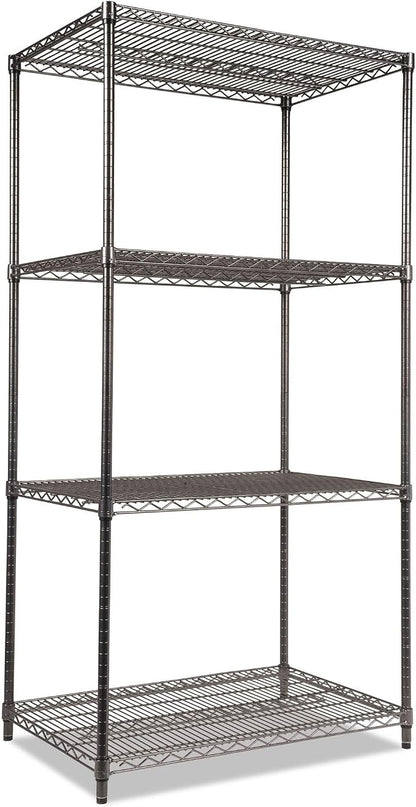 Alera Wire Shelving Starter Kit, Four-Shelf, 36w X 24d X 72h by Alera