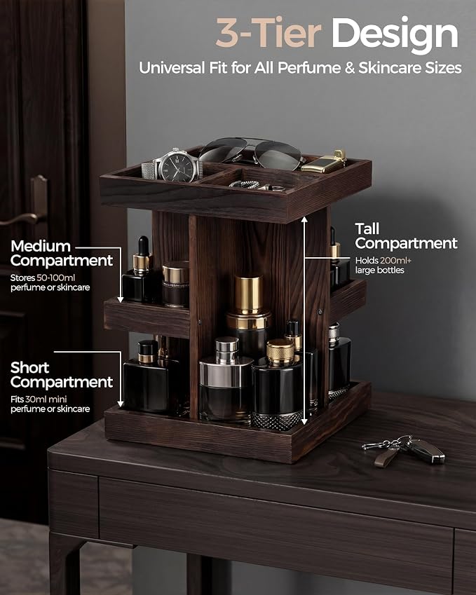 ProCase 3-Tier 360° Rotating Cologne Organizer - Image 3