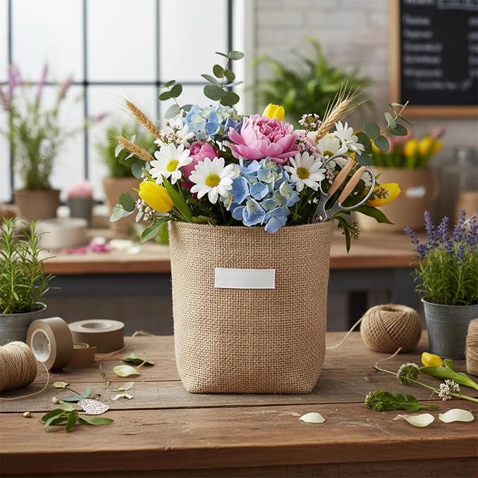 Small Hanging Basket, Small Wall Basket Cotton and Linen Hanging Storage - Image 5