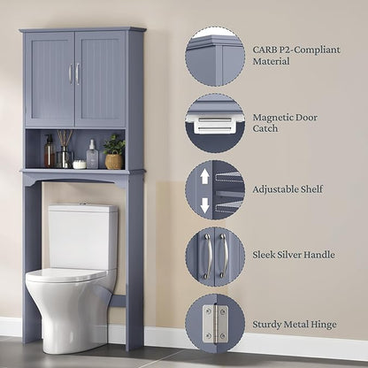 Yaheetech Over the Toilet Storage Cabinet, Bathroom Organizer, Open Compartment - Image 6