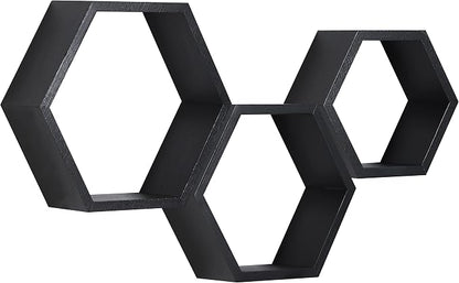 Hexagon Shelves, Floating Wall Shelf, Honeycomb Octagon Cube Shelves Wood | by PHOENANCEE