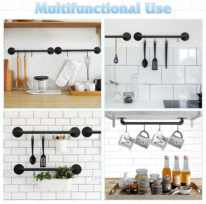 Pot Pan Rack Wall Mounted Set of 2 - Image 7