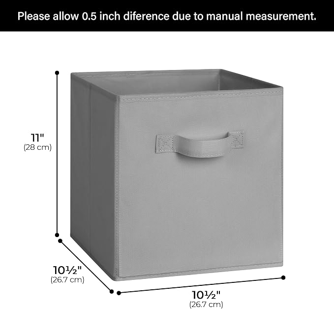 Cupic Cupid 11x11 Storage Cubes, 6 Pack Open Storage Bins - Image 2
