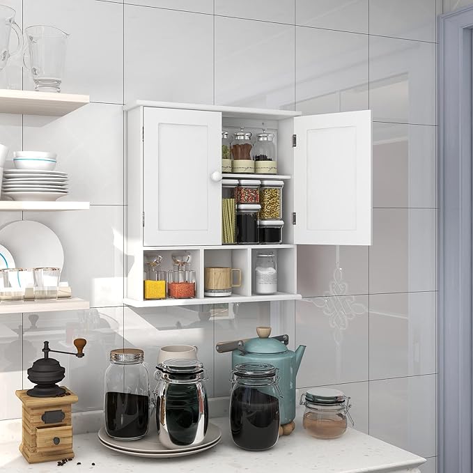TaoHFE White Bathroom Wall Cabinet - Image 4