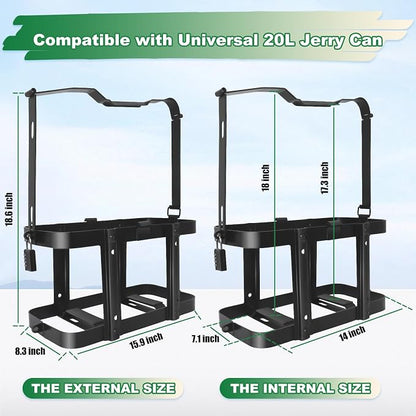 Jerry Gas Can Holder Rack with Combination Lock, Jerry Can Mount Holder Heavy - Image 5