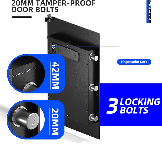 XDeer Biometric Safe Box, Quick-Access Security Safe Box - Image 5