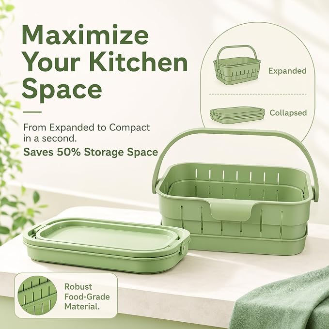 Foldable Hanging Sink Drain Basket, 2026 Upgraded Foldable Kitchen Sink Strainer - Image 4