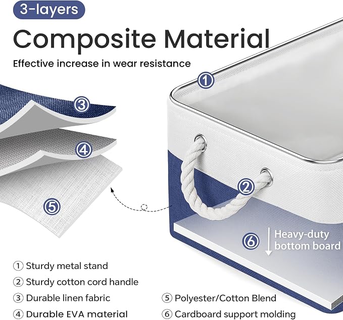 15.7x11.8x8.26 Inch Fabric Large Storage Bins - Image 2