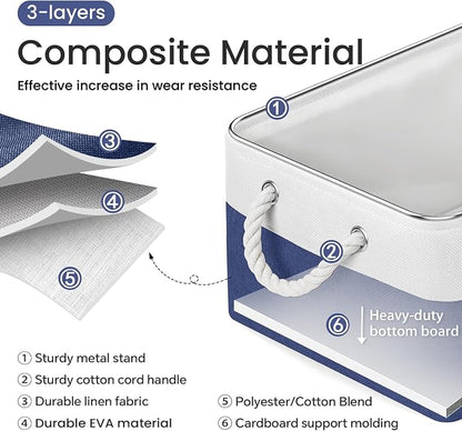 15.7x11.8x8.26 Inch Fabric Large Storage Bins - Image 2