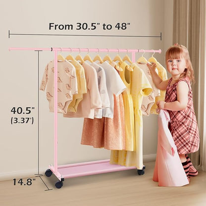 MISSLO Small Garment Racks for Hanging Clothes Rack Mini Kids Clothing Rack - Image 2
