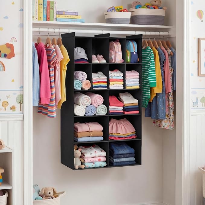 Ofiray-home 5 Tier Hanging Closet Organizer, 14 Compartments Sweater Organizer - Image 2