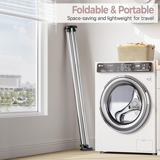 TOOLF Clothes Drying Rack Foldable, Laundry Drying Rack Stainless Steel - Image 8