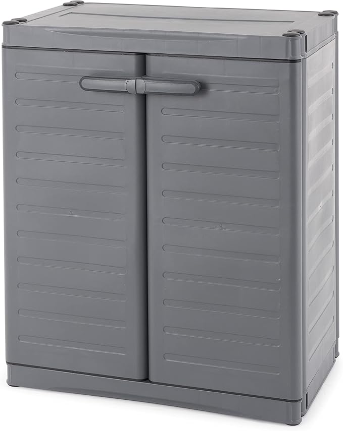 Gracious Living 2-Shelf Base Cabinet, MaxIt Lockable Utility Storage by GraciousLiving