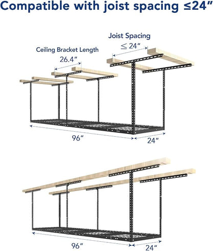 FLEXIMOUNTS 2x8 Garage Storage Rack, Adjustable Overhead Storage Organization - Image 2