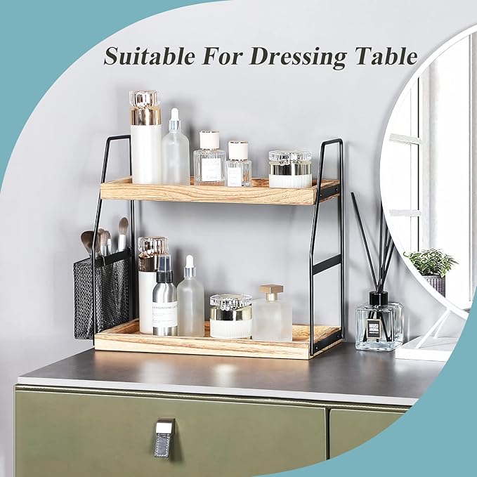 Bathroom Counter Organizer, 2-Tier Standing Storage Shelf - Image 5