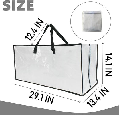 6 Pack Heavy Duty Extra Large Clear Storage Bags - Image 2