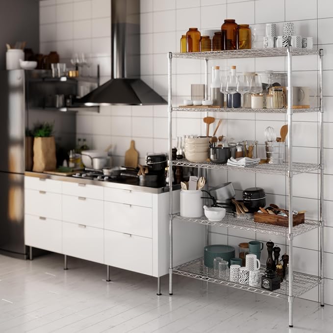 21" Deep x 42" Wide x 74" Height Wire Shelving Kit | 5-Tier | NSF Commercial - Image 5