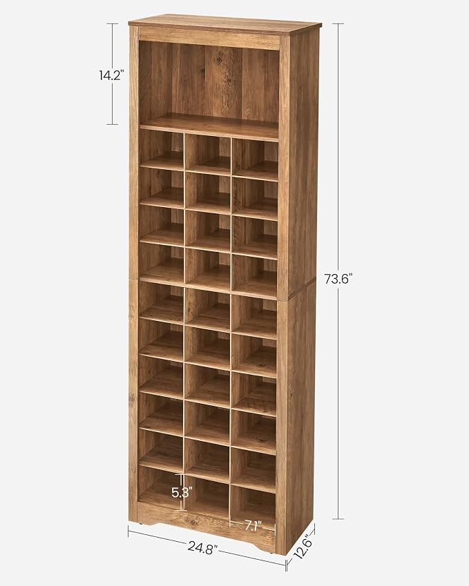 VASAGLE Shoe Storage Cabinet, 10 Tier Shoe Rack Organizer, Holds Up to 30 Pairs - Image 3