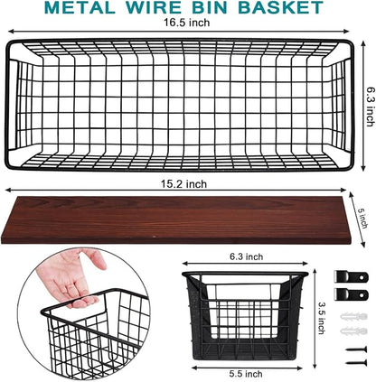 SheeChung [Extra Large Wall Storage Basket, Metal Hanging Basket, Wire - Image 7