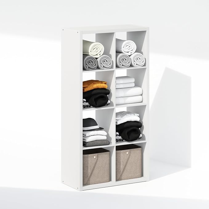 Furinno Cubic Extra Thick 8-Cube Closet Organizers and Storage, Open Shelf - Image 5