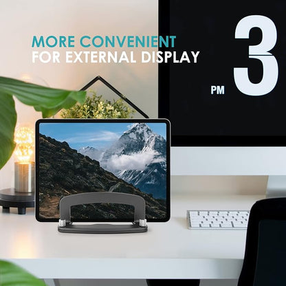 LOTEYIKE Aluminum Vertical Laptop Stand, MacBook Pro Laptop Vertical Stand Dock - Image 6