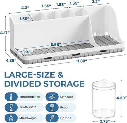 PARKMANI Bathroom Counter Organizers and Storage, Toothbrush Holders - Image 5
