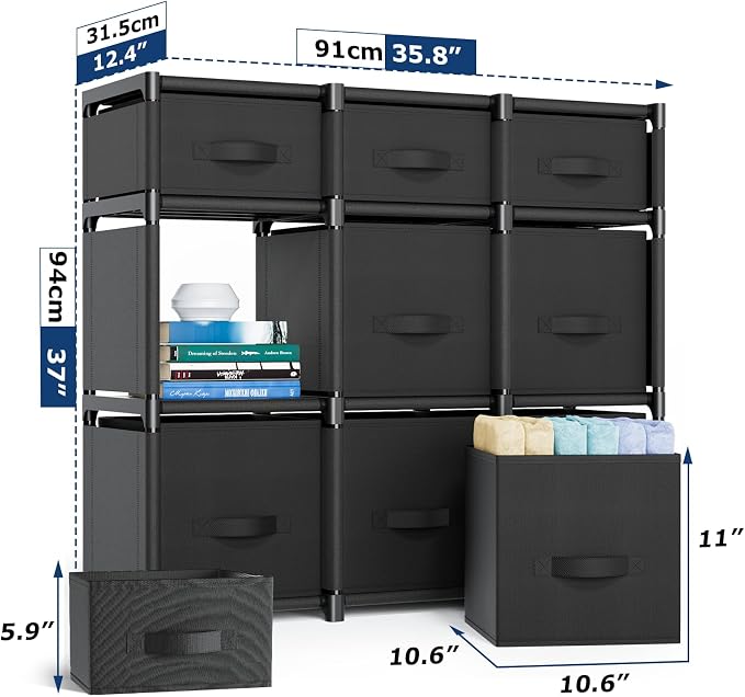 Mavivegue 9 Cube Storage Organizer, Closet Organizers and Storage, Cube Storage - Image 2