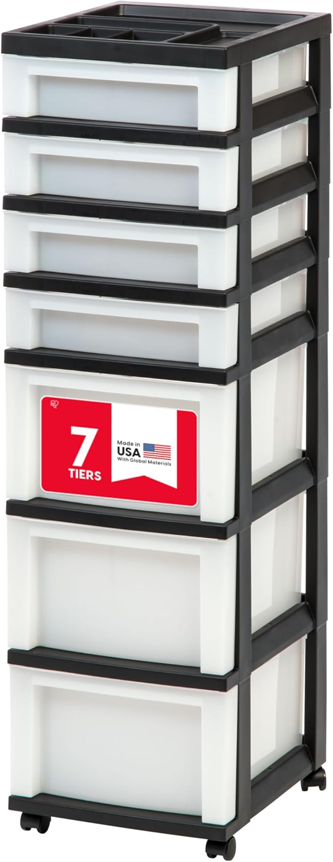 IRIS USA 7-Drawer Rolling Storage Cart, office essentials, classroom items by IRISUSA