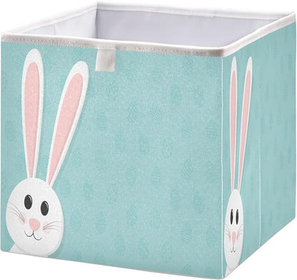 Blue Easter Rabbit Closet Organizers Storage Cubes Storage Bins Shelf Baskets - Image 2