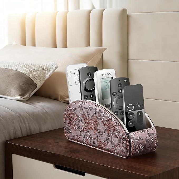 YAPISHI All-in-One Leather Brown TV Remote Holder - Image 7