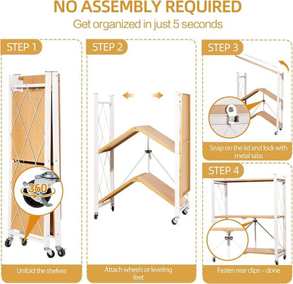 3-Tier Folding Storage Shelves - Image 4