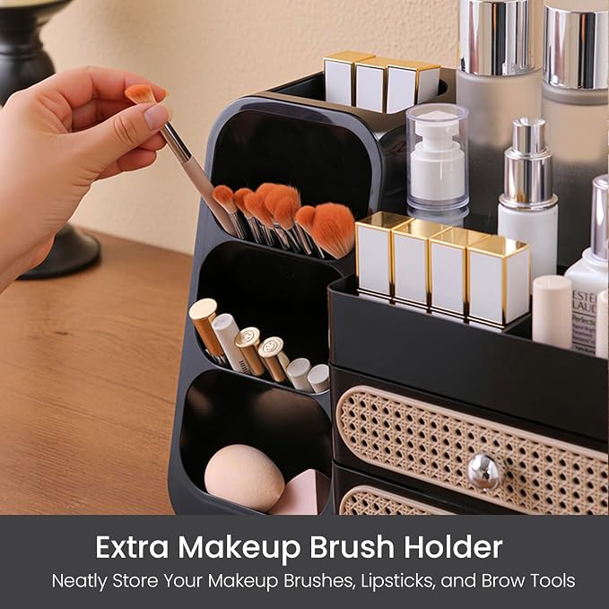 Aveniee Makeup Organizer with Drawers, Large Bathroom Countertop Organizer - Image 4