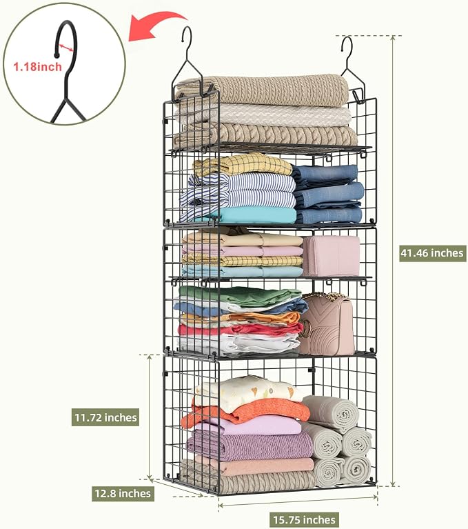X-cosrack Closet Hanging Organizer Shelves - Image 3