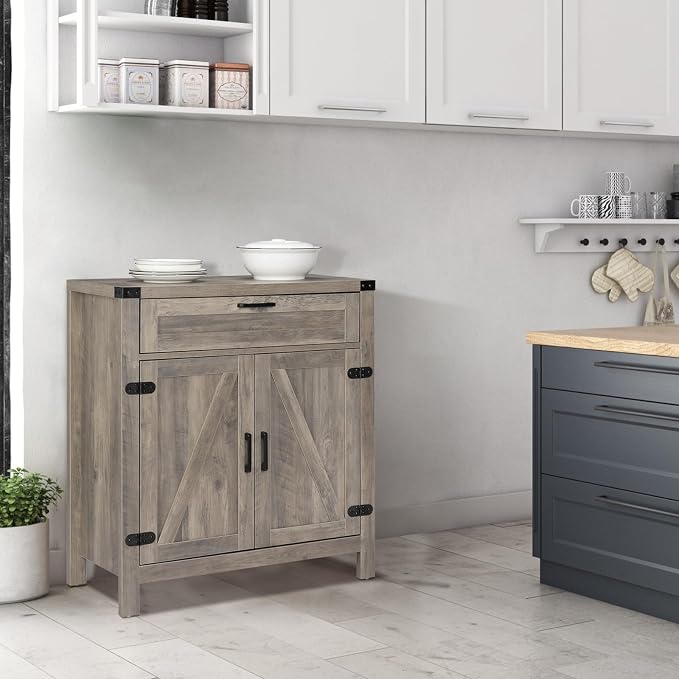 VINGLI Modern Farmhouse Sideboard Buffet Cabinet - Image 9