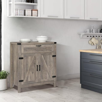 VINGLI Modern Farmhouse Sideboard Buffet Cabinet - Image 9
