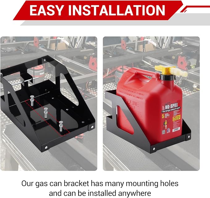 SPARKWHIZ 5 Gallon Trailer Gas Can Holder Rack Compatible - Image 2