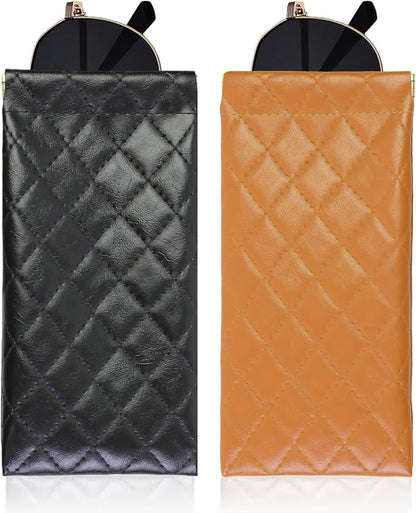 Double Eyeglass Case Soft Dual Glasses Case by FLYINGMAGE