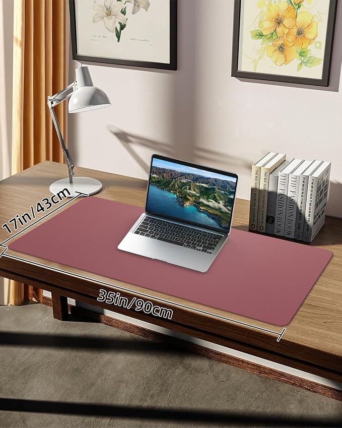 PULeather Non-Slip Desk Mat, Large Mouse Pad & Laptop Desk Pad - Image 8