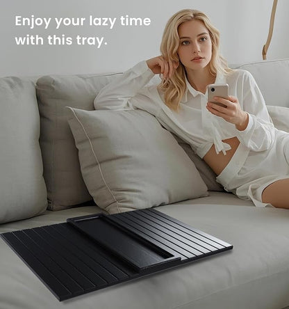 Sofa Arm Tray, Bamboo Folding Couch Arm Tray, Sofa Armrest Trays - Image 5