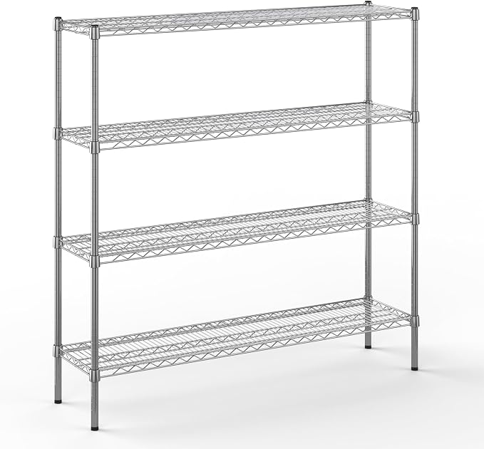 14" Deep x 54" Wide x 54" Height Wire Shelving Kit | 4-Tier | NSF Commercial by Regal+Altair