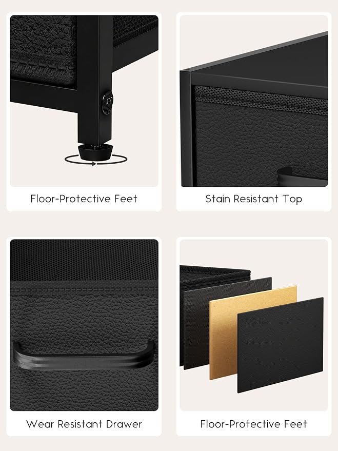 Homsorout 2 Drawers for Closet -Small Fabric Dresser Closet Storage | 1 Pack - Image 6
