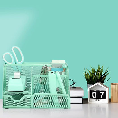auroray Green Desk Organizers and Accessories, Teal Office Supplies Set Green - Image 7