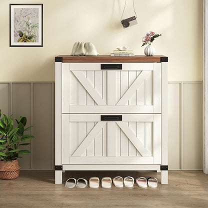 Fluted Shoe Cabinet Storage - Image 9